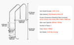 SucceBuy Swimming Pool Ladder Double Handrails Stairs with Non-slip Heavy Duty Steps for 48-54 In Inground & Above-ground Pools