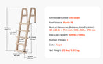 SucceBuy Swimming Pool Ladder Double Handrails Stairs with Non-slip Heavy Duty Steps for 48-54 In Inground & Above-ground Pools