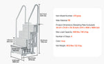 SucceBuy Swimming Pool Ladder Double Handrails Stairs with Non-slip Heavy Duty Steps for 48-54 In Inground & Above-ground Pools