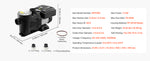 SucceBuy Variable Speed Pool Pump 1.5/2/3 HP AC 220-240V 115/132/145/190 GPM In/Above with Filter Basket Timer for Swimming Pool