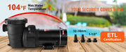 Load image into Gallery viewer, Amocart Swimming Pool Pump 1.5HP / 2.0HP Single Speed Pumps for Above Ground Pool with Strainer Filter Basket ETL Certification
