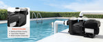 SucceBuy Variable Speed Pool Pump 1.5/2/3 HP AC 220-240V 115/132/145/190 GPM In/Above with Filter Basket Timer for Swimming Pool