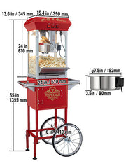 Load image into Gallery viewer, Amocart 8/12Oz Electric Popcorn Maker Commercial Popper Machine  Automatic Corn Cookware with Scoop Spoon SUS304 Heating Tube
