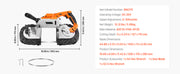 Load image into Gallery viewer, Amocart 20V Portable Band Saw 2.5-In/5-In Deep Cut 360W Bandsaw 0-120/192 m/min Variable Speed with Brushless Motor Hang Hooks

