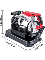 Load image into Gallery viewer, SucceBuy Portable BandSaw 5Inch Cutting Capacity Cordless Variable Speed 10Amp Motor Deep Cut Bandsaw for Metal Wood Pipes Rebar
