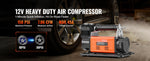Amocart 12V Portable Tire Inflator 7.06CFM Heavy Duty Air Compressor 150PSI Offroad Air Pump with Adapters for Car SUV RV Truck