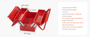 Load image into Gallery viewer, SucceBuy Metal Tool Box 2-Tier 3-Tray Portable Folding Tool Chest Organizer with Handle &amp; Lock Toolbox for Factory Repair Shop
