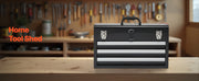 Bild in Galerie-Viewer laden, Amocart 20in 3-Drawer Metal Tool Box Black/Red Tool Chest with EVA Liners Multifunction Tool Organizer for Garage &amp; Workshop
