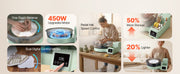 Bild in Galerie-Viewer laden, Amocart 450W Pottery Wheel 14" and 11" Turntables with Foot Pedal 30-300 RPM Adjustable Speed for Beginners DIY Clay Art Craft
