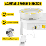 Amocart Pottery Wheel 14in/36cm Pottery Forming Machine with Foot Pedal Pottery Wheel for Adults 450W Electric Pottery Wheel