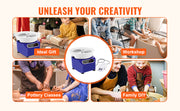 Bild in Galerie-Viewer laden, Amocart Pottery Wheel 11 inch Pottery Forming 450W Electric Wheel for Pottery Direct Drive Ceramic Wheel for DIY Art Craft Blue
