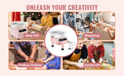 Bild in Galerie-Viewer laden, Amocart Pottery Wheel 11inch Pottery Forming Machine Direct Drive Ceramic Wheel 450W Electric Wheel for Pottery with Foot Pedal
