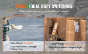 Load image into Gallery viewer, SucceBuy 5T Come Along Winch Ratchet Power Puller Tool with 11.5ft Steel Cable Automotive Hoist Cable Puller for Vehicle Rescue
