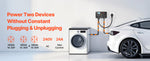 Amocart Manual EV Charging Switch for Dryer & EV 24A Max 240V with Circuit Breaker Real-Time Display Hand-Operated Selector ETL