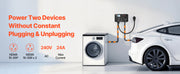 Load image into Gallery viewer, Amocart Manual EV Charging Switch for Dryer &amp; EV 24A Max 240V with Circuit Breaker Real-Time Display Hand-Operated Selector ETL
