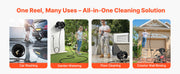 Load image into Gallery viewer, SucceBuy Pressure Washer Hose Reel 50 ftx3/8 in Steel Bracket-Mounted 4000PSI Max Manual Power Hand Crank for Car/Floor Washing
