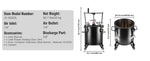 SucceBuy 10L/15L/20L/30L Spray Paint Pressure Pot Stirring Pot Tank Adjustale Pressure Pressure Pot Paint Tank Spray Gun