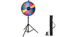 Amocart 18 Inch Tabletop Color Prize Wheel w/ Folding Tripod Floor Stand 14 Slots Dry Erase for Win Fortune Spinning Stand Game