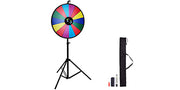 Load image into Gallery viewer, Amocart 18 Inch Tabletop Color Prize Wheel w/ Folding Tripod Floor Stand 14 Slots Dry Erase for Win Fortune Spinning Stand Game
