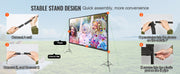 Load image into Gallery viewer, Amocart Projector Screen w/ Stand 150in 16:9 4K 1080 HD Portable Projection Screen for Home Office Garden Moive Theater Cinema
