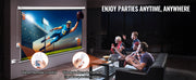 Load image into Gallery viewer, Amocart Electric Motorized Projector Screen 100in16:9 4K 1080 HD Wall Mount Movie Screen for Family Home Office Movie Theater
