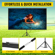 Bild in Galerie-Viewer laden, SucceBuy 60 70 80 90 100 110 in Tripod Projector Screen W/ Stand 16:9 4K HD Portable Home Cinema for Indoor &amp; Outdoor Projection
