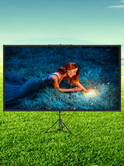 Load image into Gallery viewer, Amocart 60 70 80 90 100 110 in Tripod Projector Screen W/ Stand 16:9 4K HD Portable Home Cinema for Indoor &amp; Outdoor Projection
