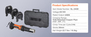 Load image into Gallery viewer, Amocart Press Tool 18V Electric Pipe Crimping Tool for 1/2" 3/4" 1" Copper Pipes Press Tool Kit with 3 Jaws 2Pcs Battery Compatible with Propress
