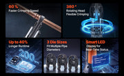Load image into Gallery viewer, Amocart Press Tool 18V Electric Pipe Crimping Tool for 1/2" 3/4" 1" Copper Pipes Press Tool Kit with 3 Jaws 2Pcs Battery Compatible with Propress

