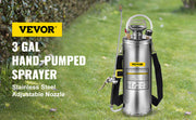 Load image into Gallery viewer, SucceBuy 4-12L Hand Powered Sprayer Stainless Steel Watering Spraying Sprinkling Atomizer Pump Home Ground Garden Cleaning Sprayer

