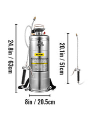 Load image into Gallery viewer, SucceBuy 4-12L Hand Powered Sprayer Stainless Steel Watering Spraying Sprinkling Atomizer Pump Home Ground Garden Cleaning Sprayer
