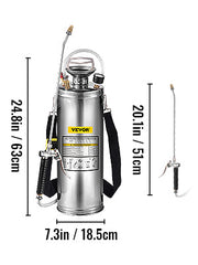 Load image into Gallery viewer, SucceBuy 4-12L Hand Powered Sprayer Stainless Steel Watering Spraying Sprinkling Atomizer Pump Home Ground Garden Cleaning Sprayer
