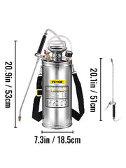 Load image into Gallery viewer, SucceBuy 4-12L Hand Powered Sprayer Stainless Steel Watering Spraying Sprinkling Atomizer Pump Home Ground Garden Cleaning Sprayer
