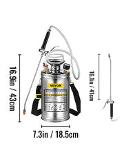 Load image into Gallery viewer, SucceBuy 4-12L Hand Powered Sprayer Stainless Steel Watering Spraying Sprinkling Atomizer Pump Home Ground Garden Cleaning Sprayer
