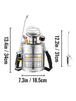 SucceBuy 4-12L Hand Powered Sprayer Stainless Steel Watering Spraying Sprinkling Atomizer Pump Home Garden Cleaning Sprayer