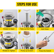Load image into Gallery viewer, SucceBuy 4-12L Hand Powered Sprayer Stainless Steel Watering Spraying Sprinkling Atomizer Pump Home Ground Garden Cleaning Sprayer
