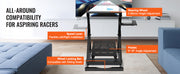 Bild in Galerie-Viewer laden, SucceBuy Foldable Racing Steering Wheel Stand Height Adjustable Universal Base Compatible with Logitech &amp; Thrustmaster  Wheel
