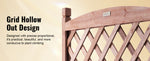 Amocart Wood Planter with Trellis  Outdoor Raised Garden Bed with Drainage Holesfor Vine Climbing Plants Flowers in Garden