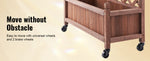 Amocart Wood Planter with Trellis  Outdoor Raised Garden Bed with Drainage Holesfor Vine Climbing Plants Flowers in Garden