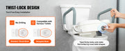 Bild in Galerie-Viewer laden, Amocart Raised Toilet Seat 5" Height Raised 350 lbs Weight Capacity for Round &amp;Elongated Toilet Twist Lock Installation Elderly
