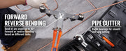 Load image into Gallery viewer, SucceBuy Pipe Tube Bender Ratcheting Reverse Tubing Bending Tools w/ 7 Dies Pipe Cutter for Air Conditioning Refrigerator Repair
