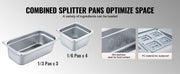 Bild in Galerie-Viewer laden, SucceBuy Refrigerated Condiment Prep Station with 3 1/3 Pans &amp; 4 1/6 Pans 304 Stainless Body and PC Lid with Glass Guard ETL
