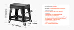 Amocart Mechanic Stool 300lbs Garage Seat with Wheels 360° Swivel Rolling Workshop Stool with Tool Tray for Garage, Shop Repair
