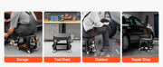 Charger l'image dans la visionneuse de galerie, Amocart Mechanic Stool 300lbs Garage Seat with Wheels 360° Swivel Rolling Workshop Stool with Tool Tray for Garage, Shop Repair
