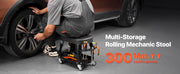 Charger l'image dans la visionneuse de galerie, Amocart Mechanic Stool 300lbs Garage Seat with Wheels 360° Swivel Rolling Workshop Stool with Tool Tray for Garage, Shop Repair
