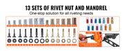 Load image into Gallery viewer, Amocart Rivet Nut Tool Rivnut Tool Kit Metric and SAE Mandrels 70PCS/186PCS Rivet Nuts With Rugged Carrying Case
