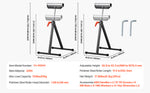 SucceBuy Roller Stand 135lbs/250lbs LBC Adjustable Height with 11.5in Polished Steel Roller Head Woodworking Extension Support