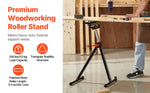 SucceBuy Roller Stand 135lbs/250lbs LBC Adjustable Height with 11.5in Polished Steel Roller Head Woodworking Extension Support