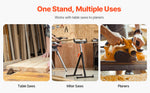 SucceBuy Roller Stand 135lbs/250lbs LBC Adjustable Height with 11.5in Polished Steel Roller Head Woodworking Extension Support