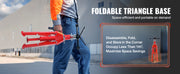 Load image into Gallery viewer, SucceBuy Pipe Holding Stand with Roller Head V-Head Folding Tripod Jack 12 inch Capacity Pipe working Supporting Clamped Tool
